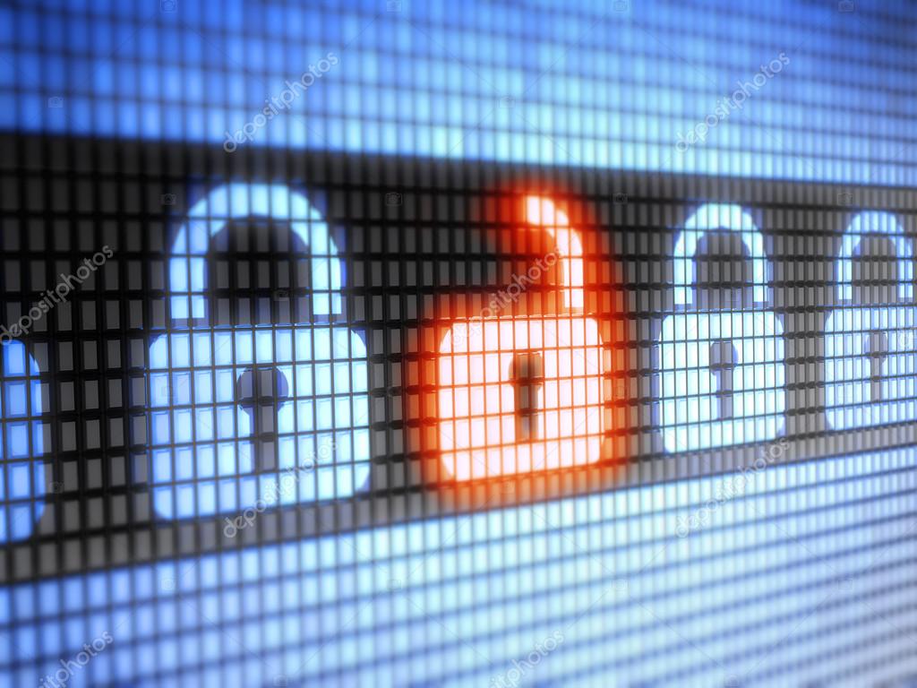 Computermonitor mit Virenwarnung